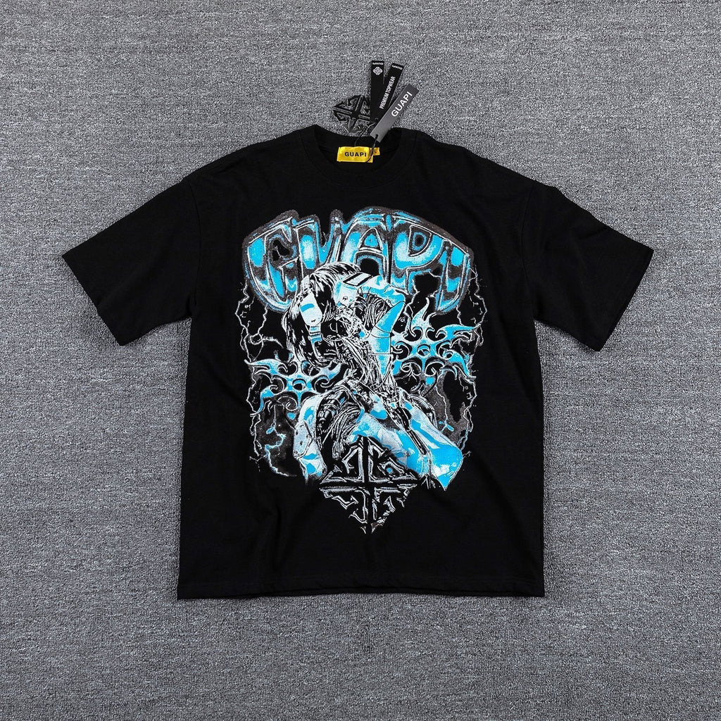 GUAPI Blue Graphic Short-Sleeve T-Shirt ¡ª hero