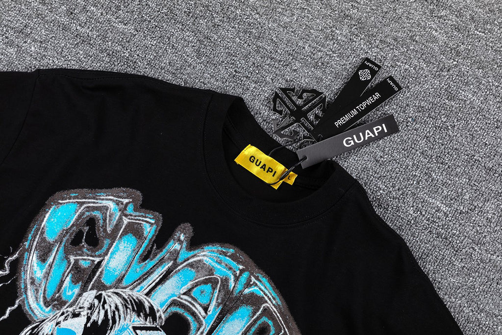 GUAPI Blue Graphic Short-Sleeve T-Shirt ¡ª hang_tag