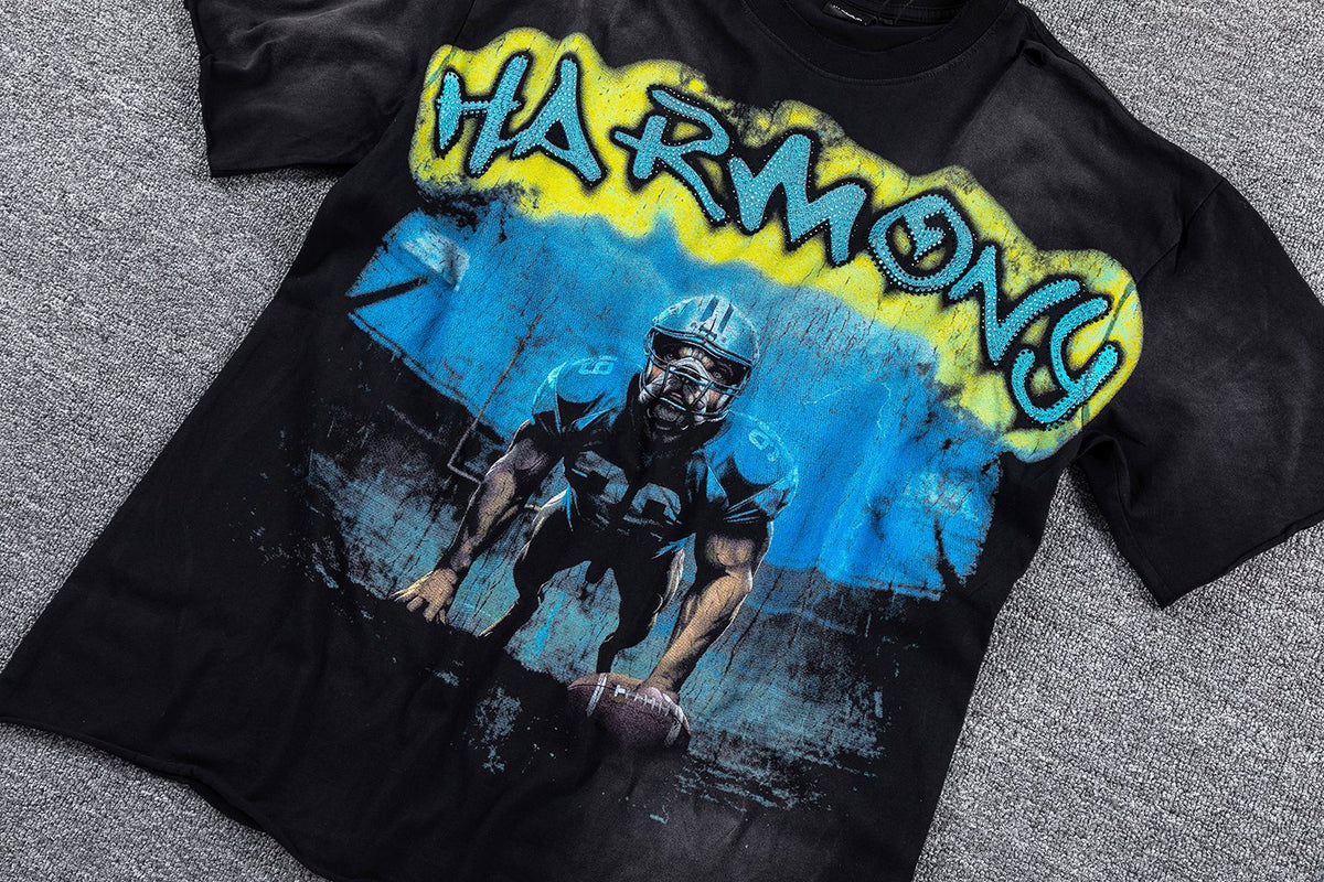 HARMONY Football Graphic Short-Sleeve T-Shirt ¡ª front