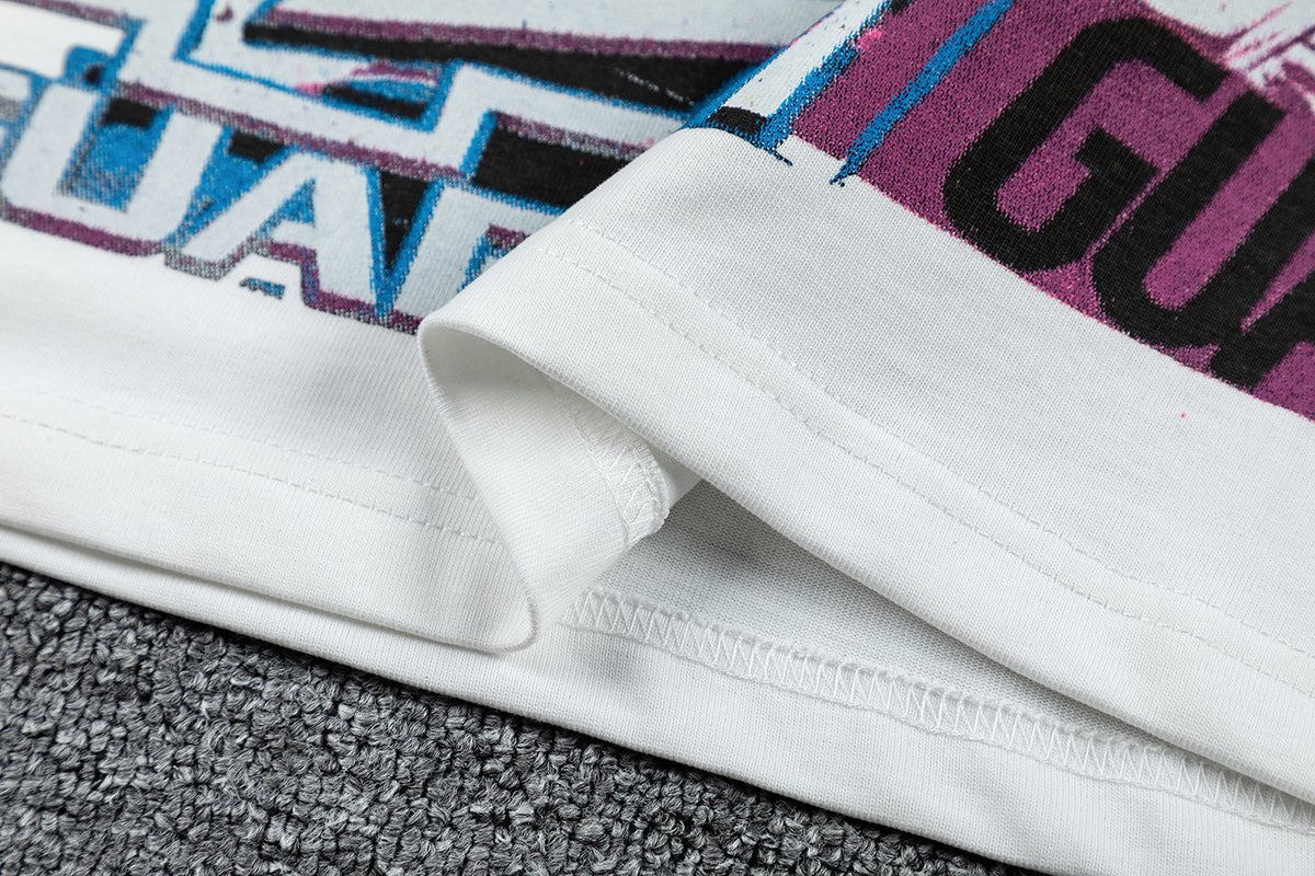 GUAPI Racing Geometric Short-Sleeve T-Shirt ¡ª fabric_closeup