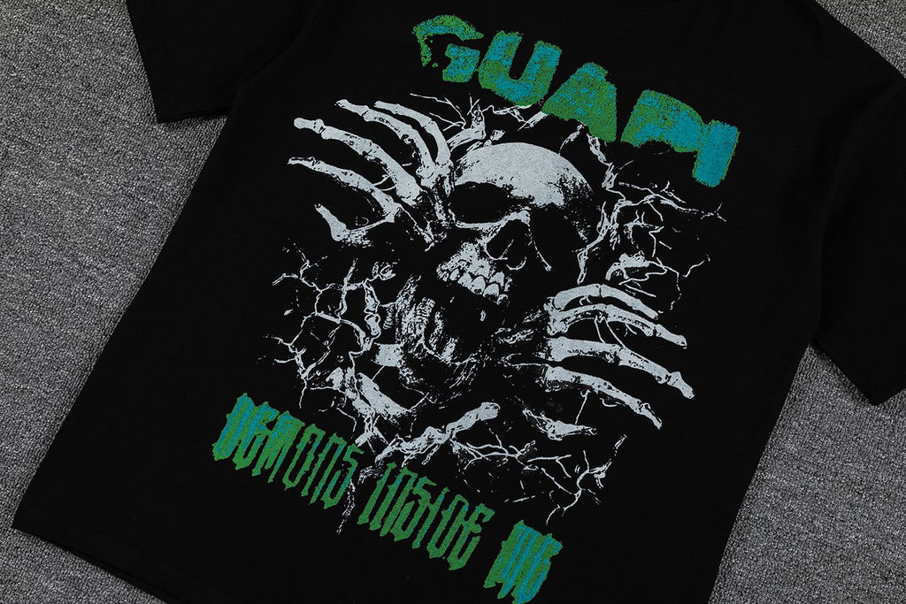 GUAPI Skull Ribcage Graphic T-Shirt ¡ª detail