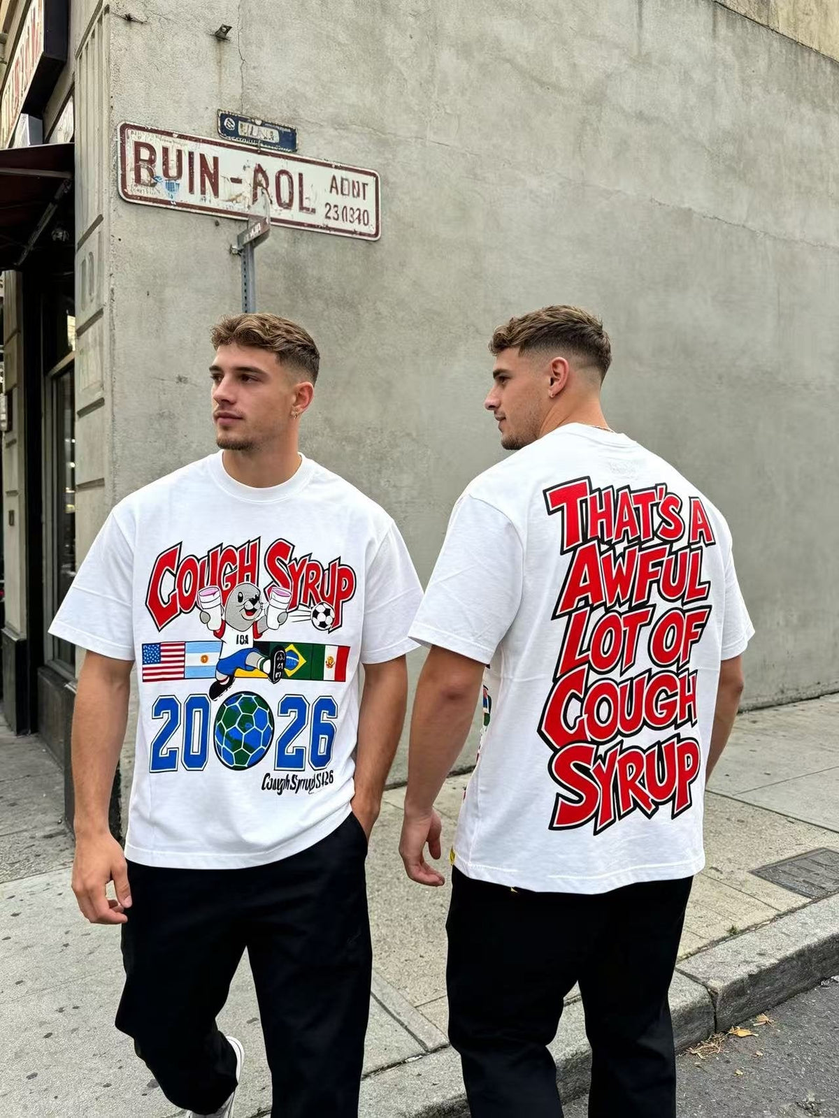 THAT'S A AWFUL LOT OF COUGH SYRUP Soccer Graphic T-Shirt ¡ª context