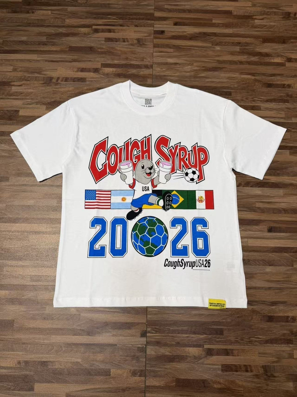 THAT'S A AWFUL LOT OF COUGH SYRUP Soccer Graphic T-Shirt ¡ª front
