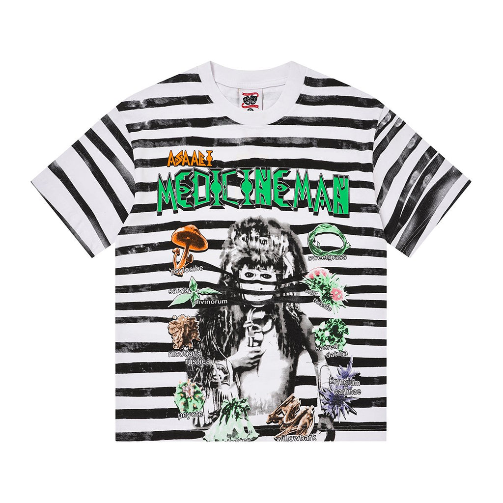 ASAALL Striped Front & Back Graphic T-Shirt ¡ª hero