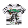 ASAALL Striped Front & Back Graphic T-Shirt ¡ª hero