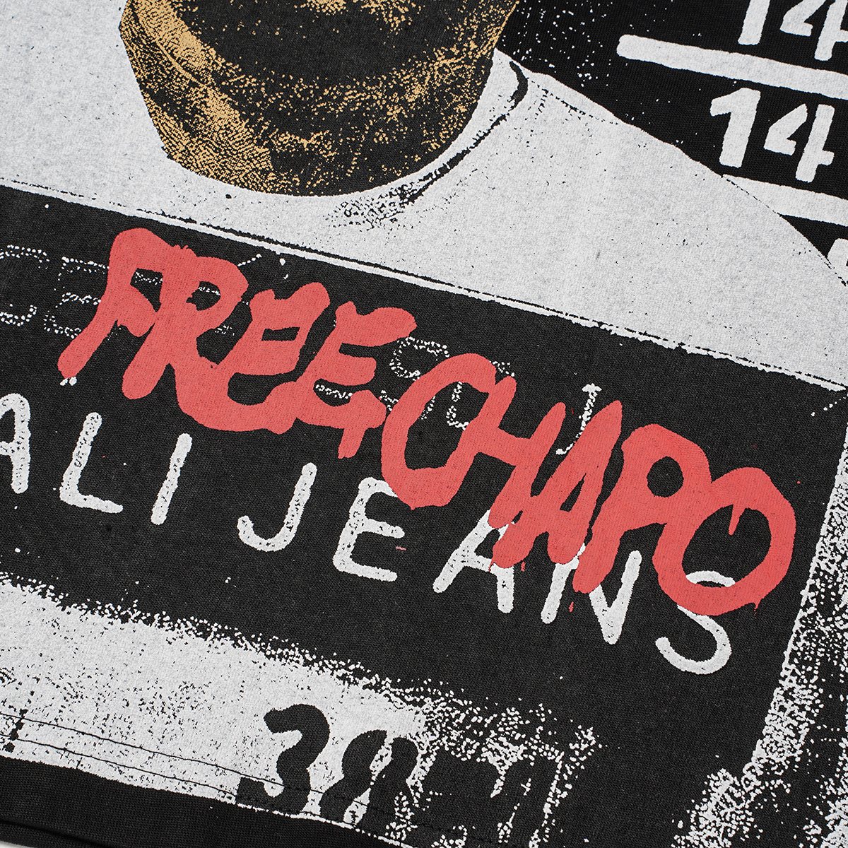 ASAALL Black Letter Graphic Short-Sleeve T-Shirt ¡ª detail