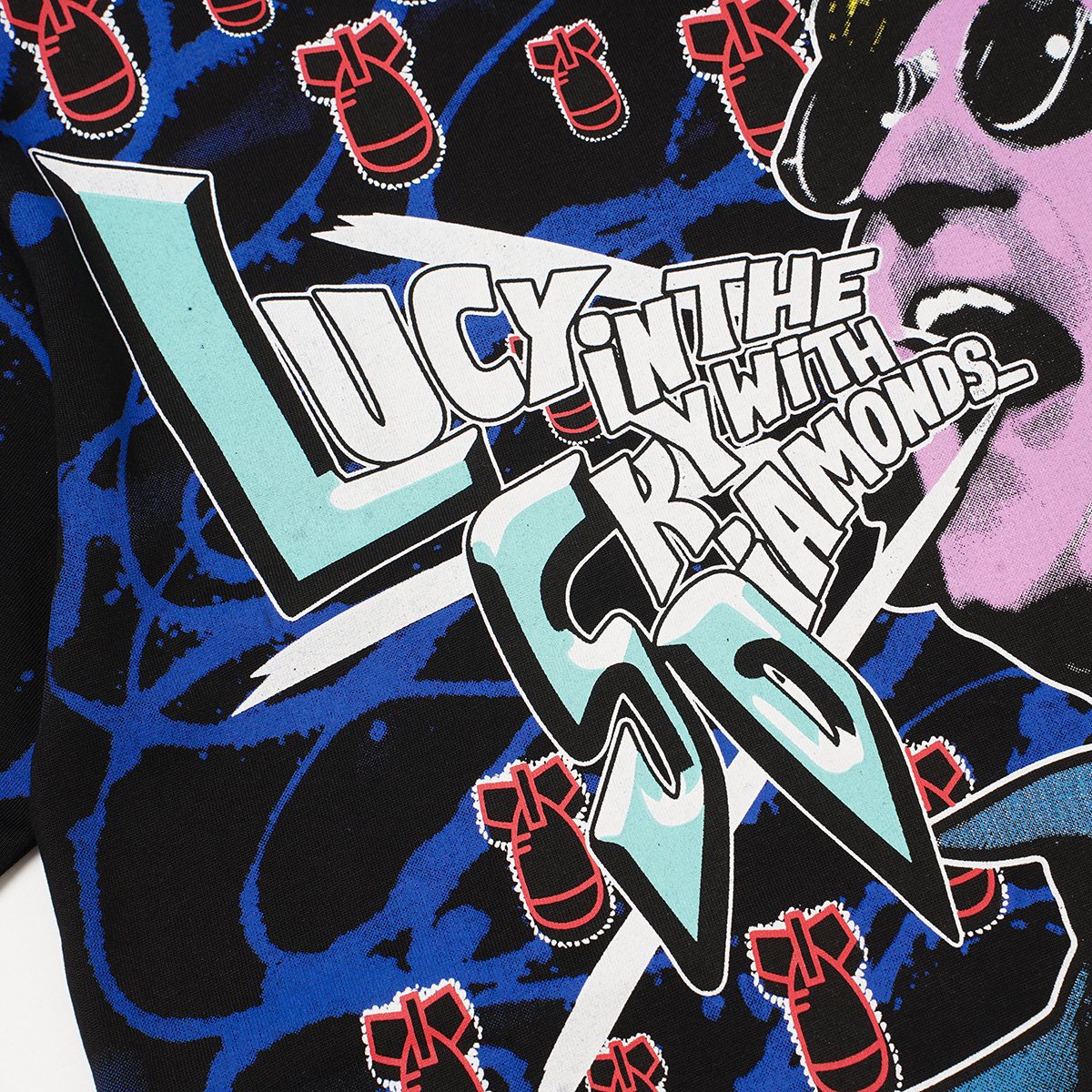 ASAALL Peace Love & Cocaine Singer Graphic T-Shirt ¡ª detail