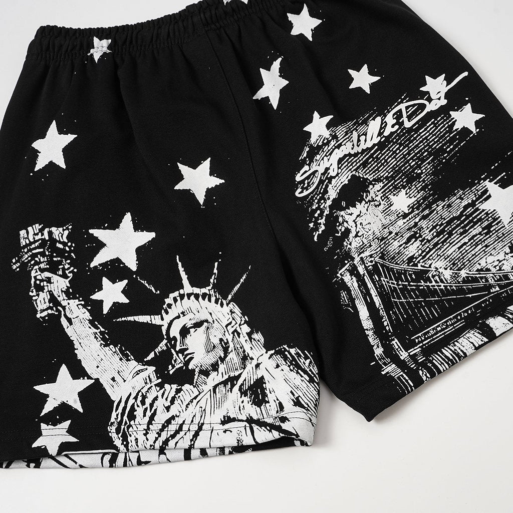 ASAALL New York Star Graphic Shorts ¡ª detail