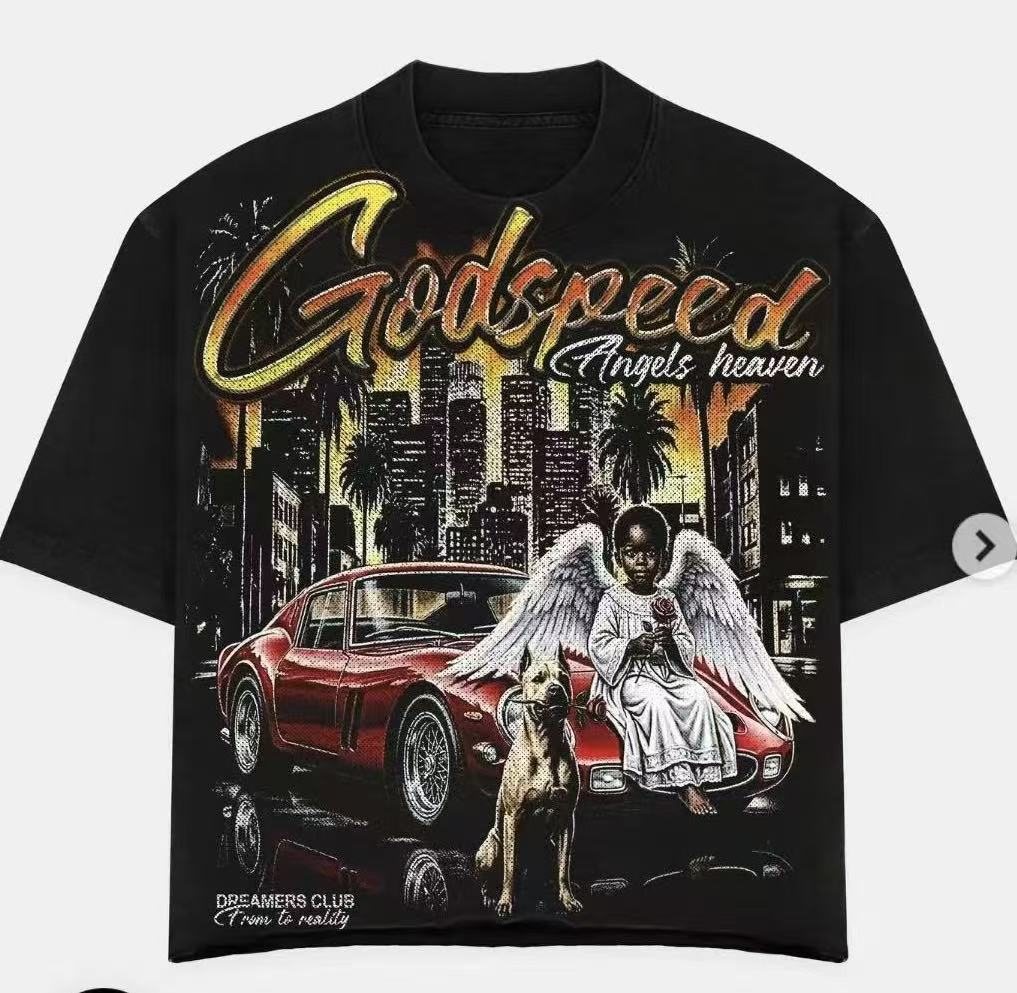 Godspeed Dreamers Club Angel Graphic Short-Sleeve T-Shirt ¡ª hero