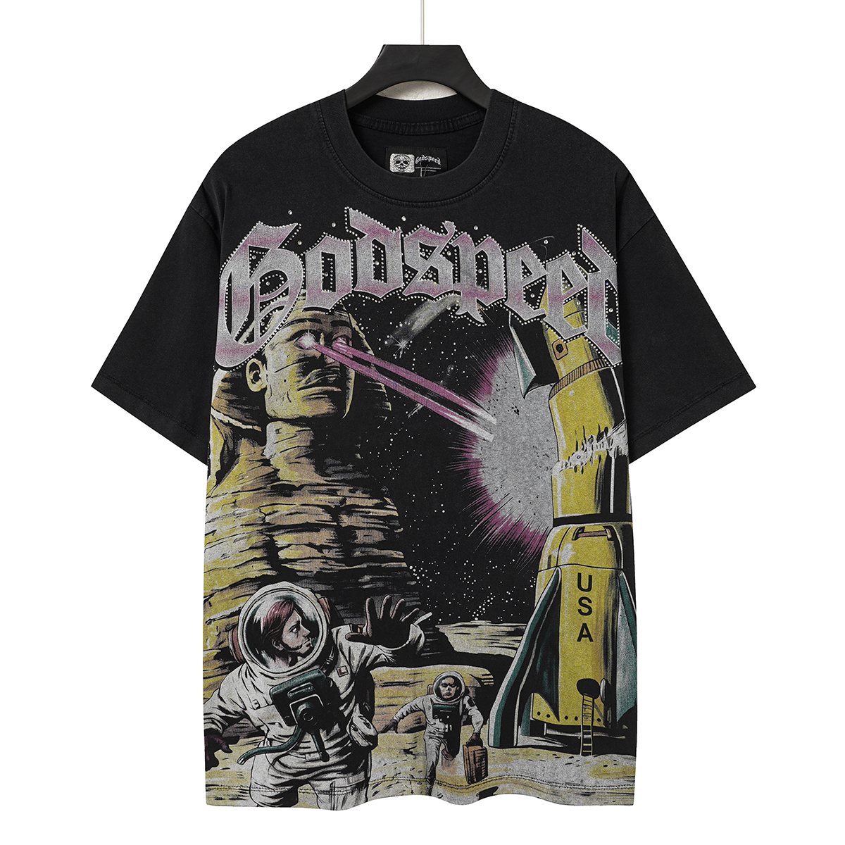 Godspeed Astronaut Rocket Graphic T-Shirt ¡ª hero