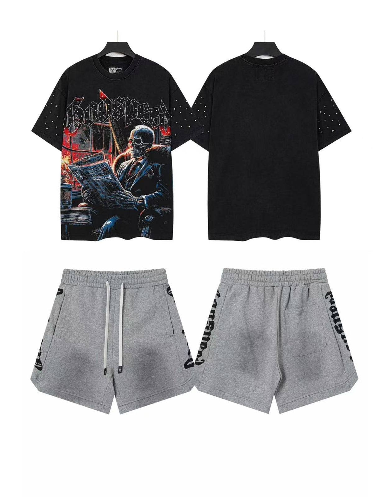Godspeed Astronaut Rider Graphic T-Shirt and Shorts Set ¡ª front