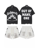Godspeed Out Of Many One Eye Triangle T-Shirt & Shorts Set ¡ª front