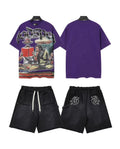 Godspeed Purple UFO Graphic Tee and Shorts Set ¡ª front