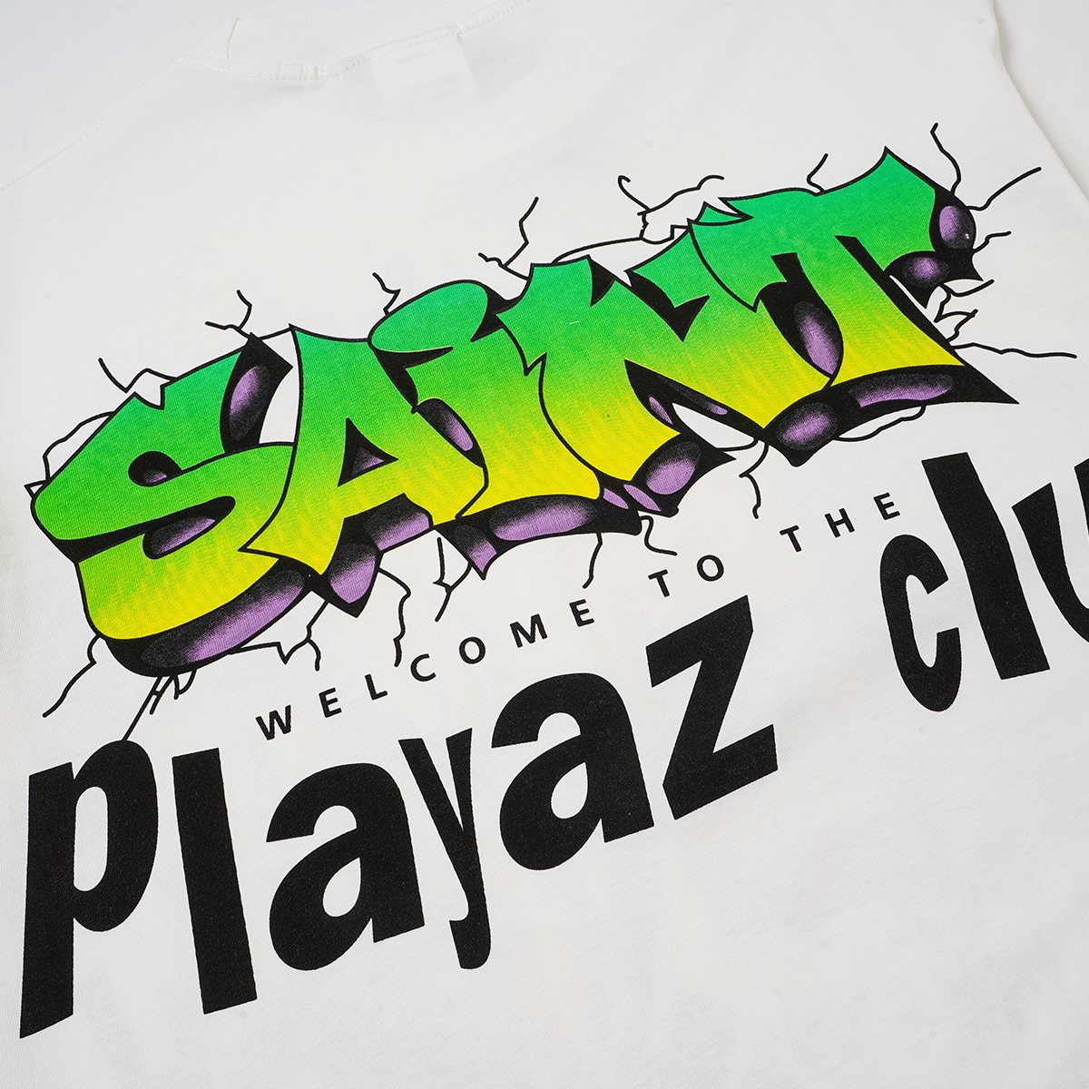SAINT Playaz Club Graphic T-Shirt ¡ª detail