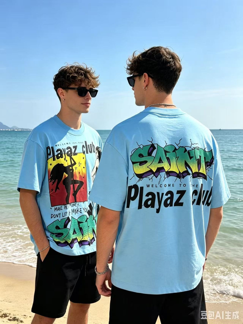 SAINT Playaz Club Graphic T-Shirt ¡ª context