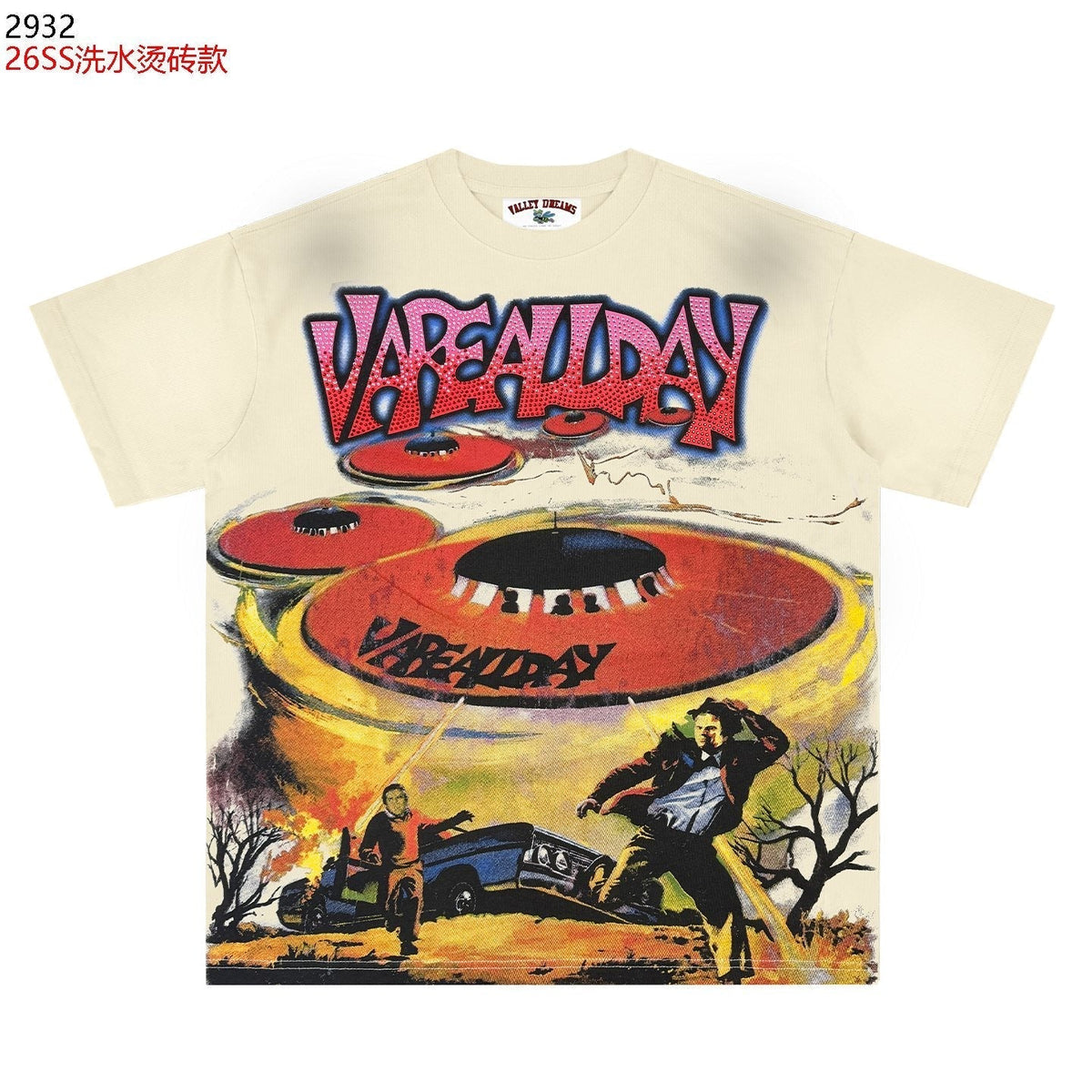 Valley Dreams UFO Comic Graphic Short-Sleeve T-Shirt ¡ª hero