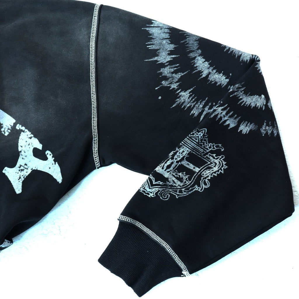 Valley Dreams 2000 Washed Black Graphic Hoodie ¡ª detail