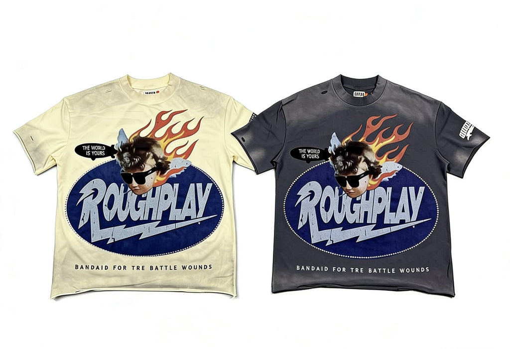 Rough Play Washed Front & Back Graphic T-Shirt ¡ª comparison
