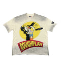 Rough Play Rhinestone Graphic T-Shirt - Cream ¡ª hero