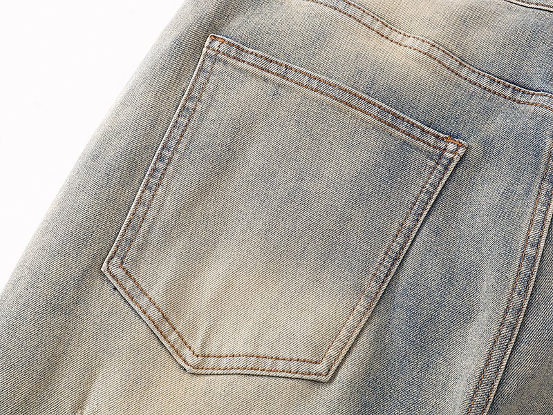 VALABASAS Light Blue Distressed Repair Jeans ¡ª detail