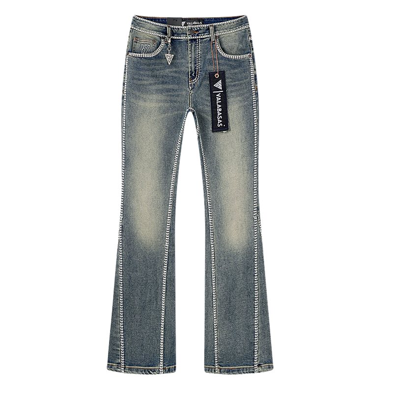 VALABASAS Washed Blue Flared Jeans ¡ª hero