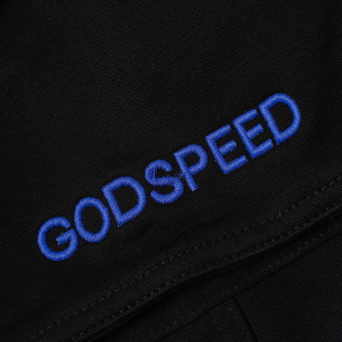 Godspeed Embroidered Cargo Sweat Shorts ¡ª detail