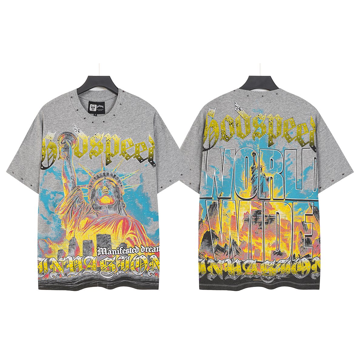 Godspeed Statue of Liberty Worldwide Graphic T-Shirt ¡ª context