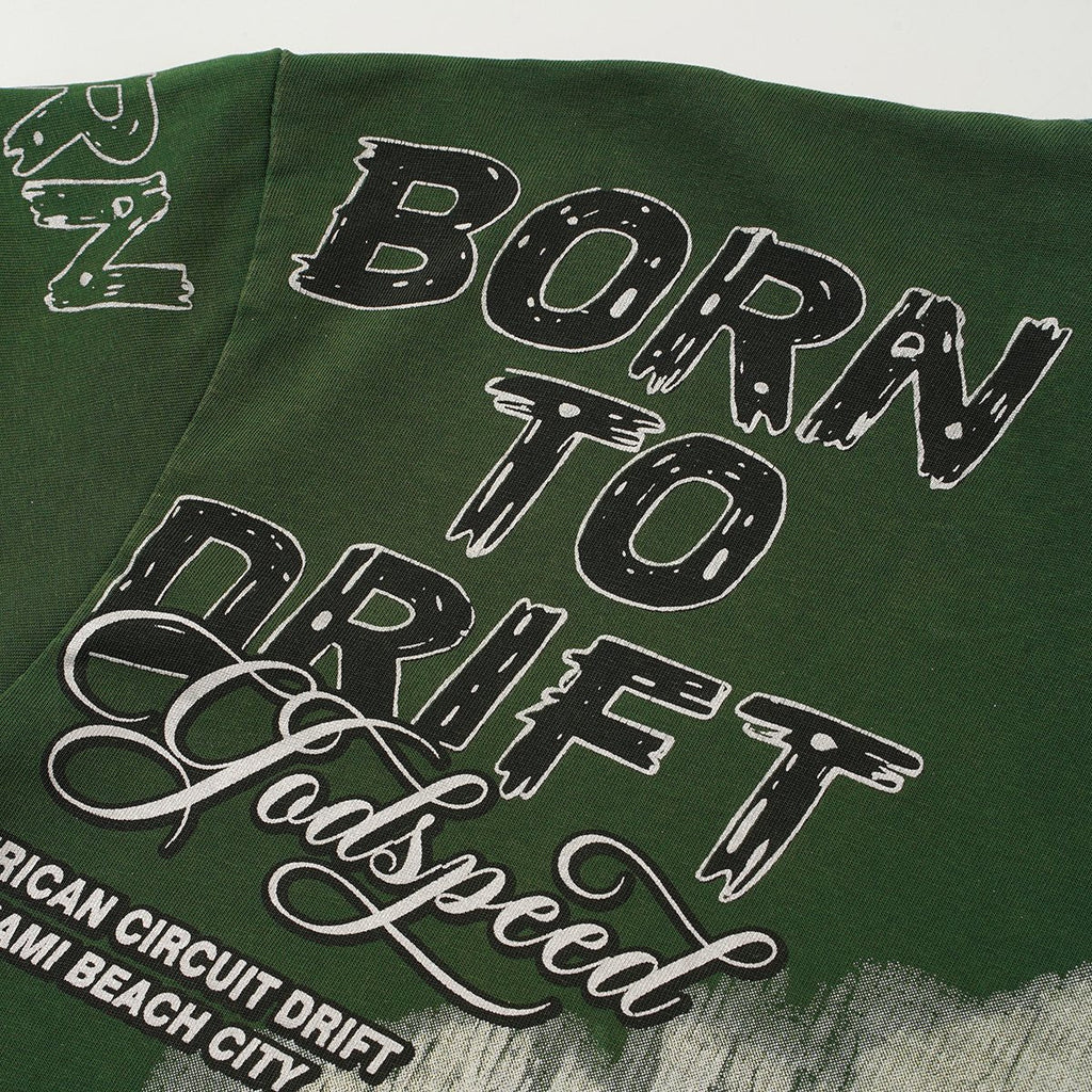 Godspeed Born to Drift Racing Graphic T-Shirt ¡ª detail
