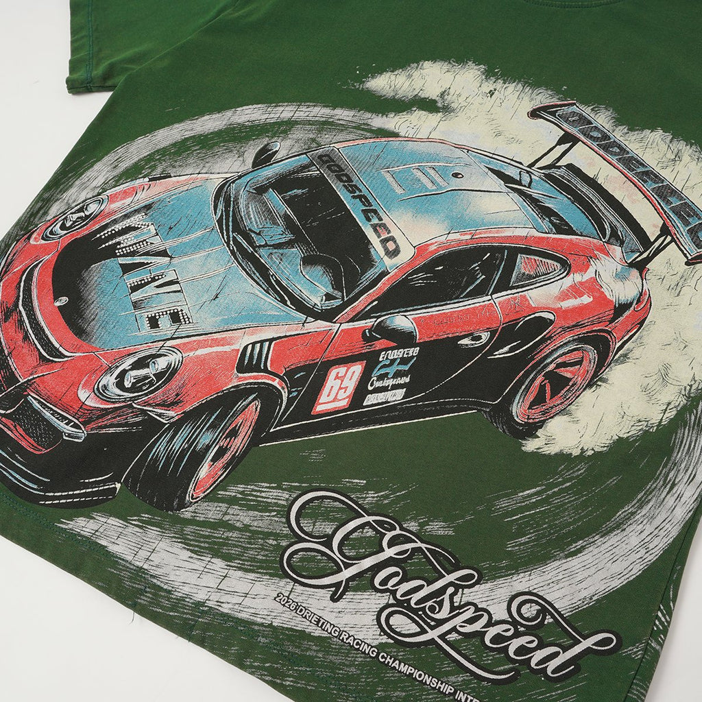 Godspeed Born to Drift Racing Graphic T-Shirt ¡ª detail
