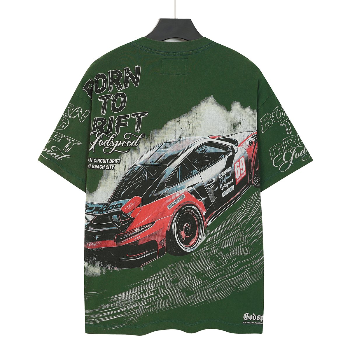 Godspeed Born to Drift Racing Graphic T-Shirt ¡ª back