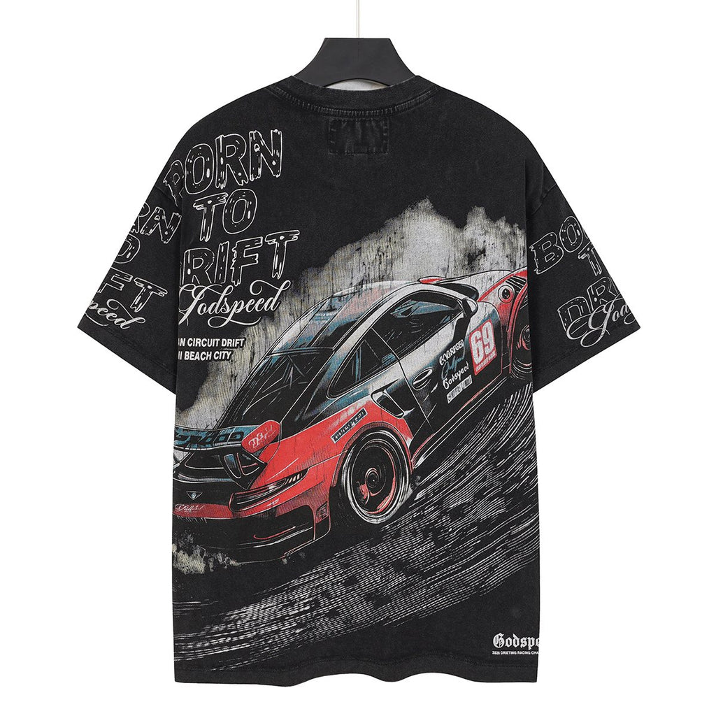 Godspeed Born to Drift Racing Graphic T-Shirt ¡ª back