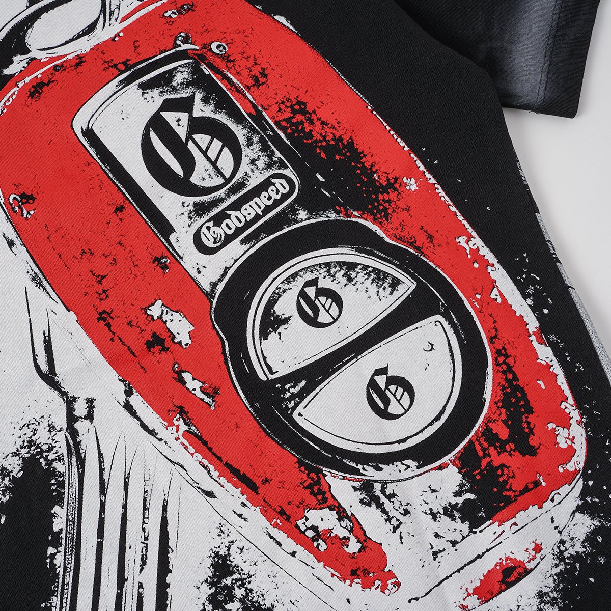 Godspeed Washed Car & Key Graphic Short-Sleeve T-Shirt ¡ª detail