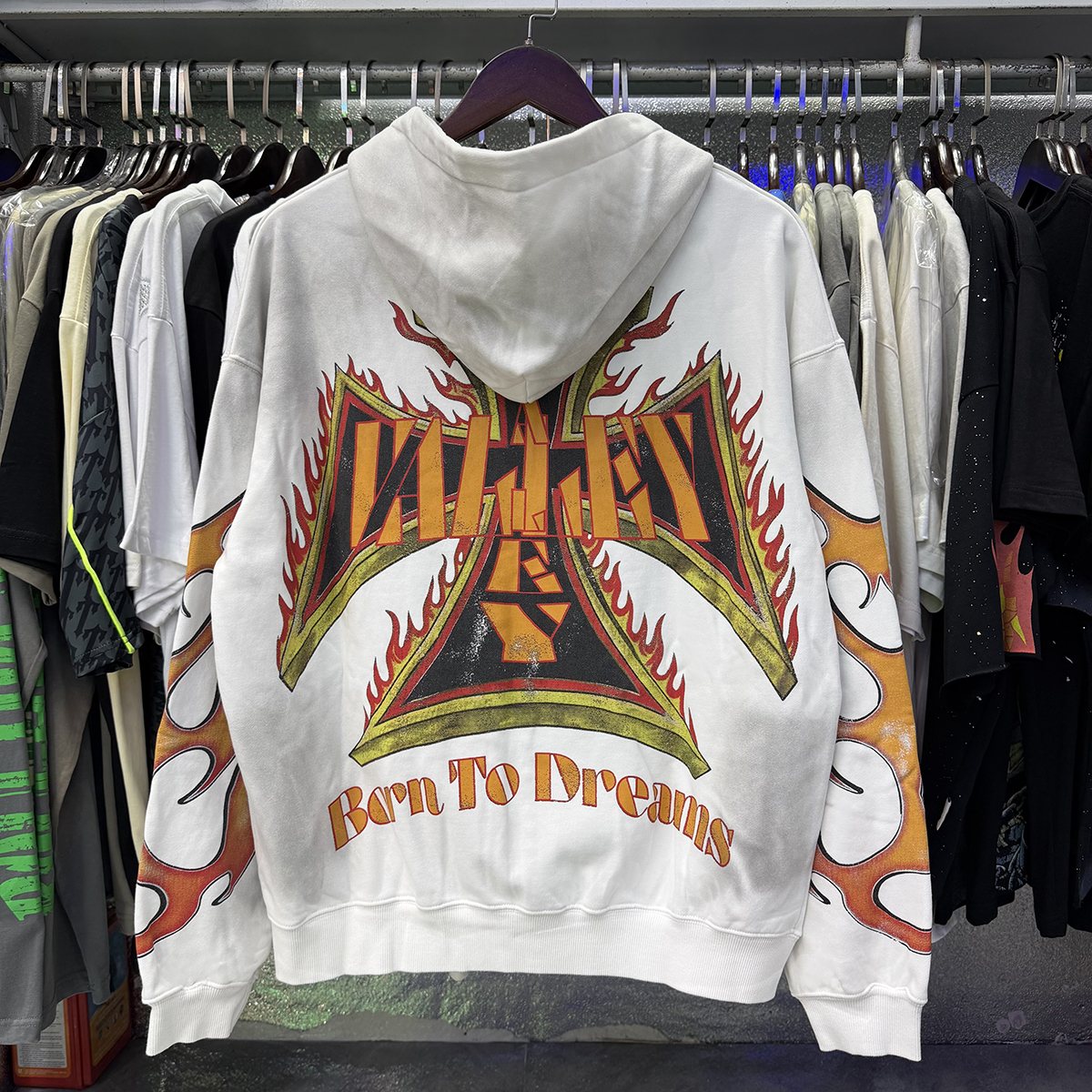 VALE USA Reborn Cross Flame Zip Hoodie ¡ª context