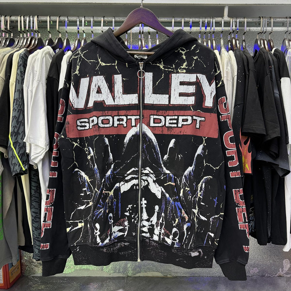 VALE USA Sport Dept Chess Graphic Zip Hoodie ¡ª context