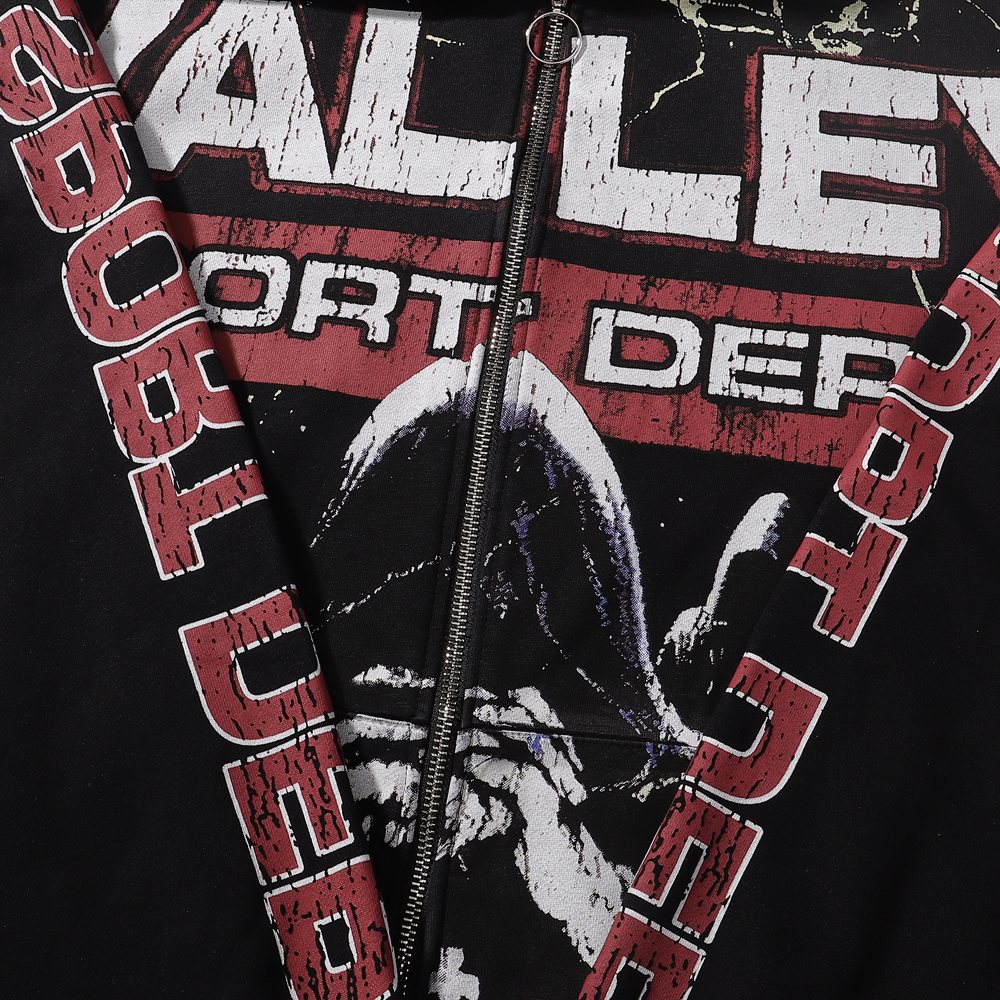 VALE USA Sport Dept Chess Graphic Zip Hoodie ¡ª detail