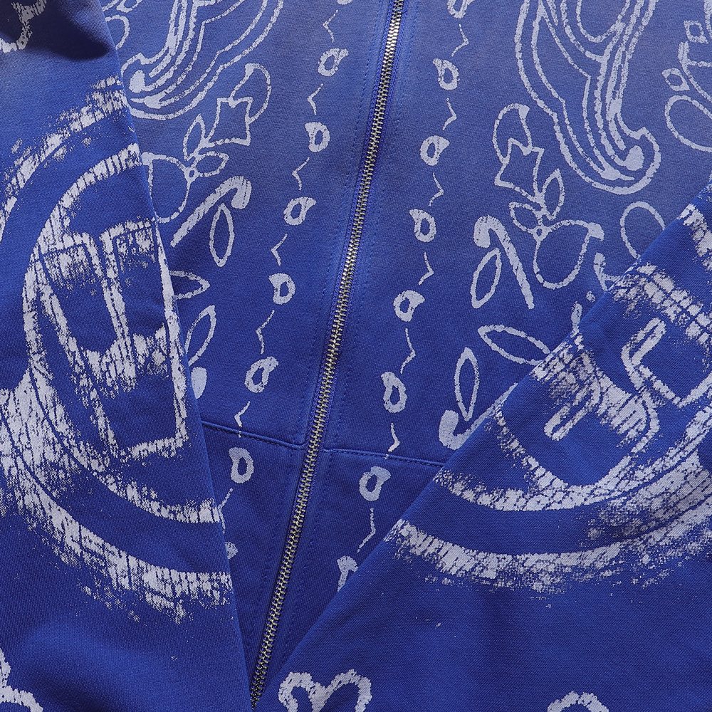 VALE USA Paisley Print Zip Hoodie ¡ª detail
