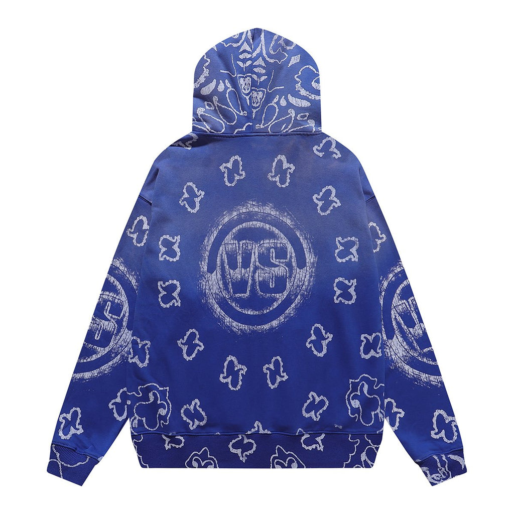 VALE USA Paisley Print Zip Hoodie ¡ª back