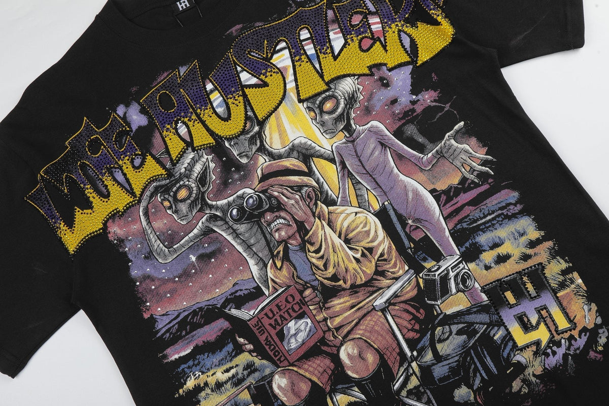 Life Hustlere Black No Days Off Graphic Short-Sleeve T-Shirt ¡ª detail