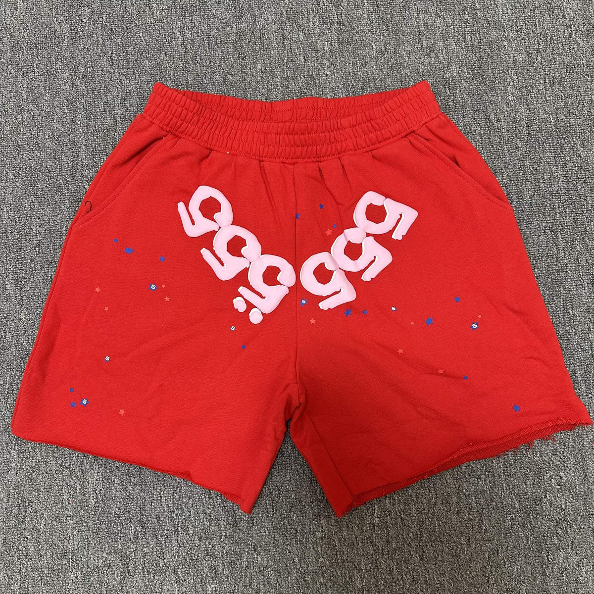 Sp5der 555 Graphic Red Shorts ¡ª hero