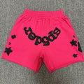 Sp5der Pink Graphic Terry Shorts ¡ª hero