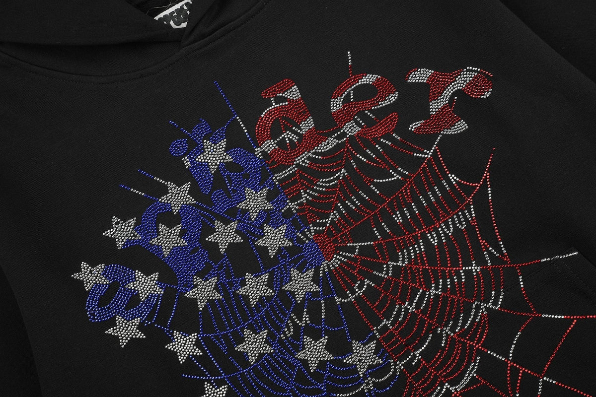 Sp5der Rhinestone Web Graphic Matching Set ¡ª detail
