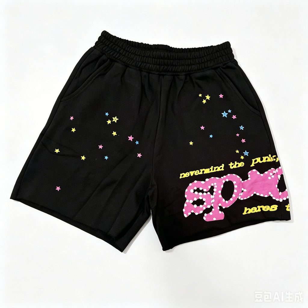 Sp5der Star & Spider Graphic Short-Sleeve Set ¡ª front