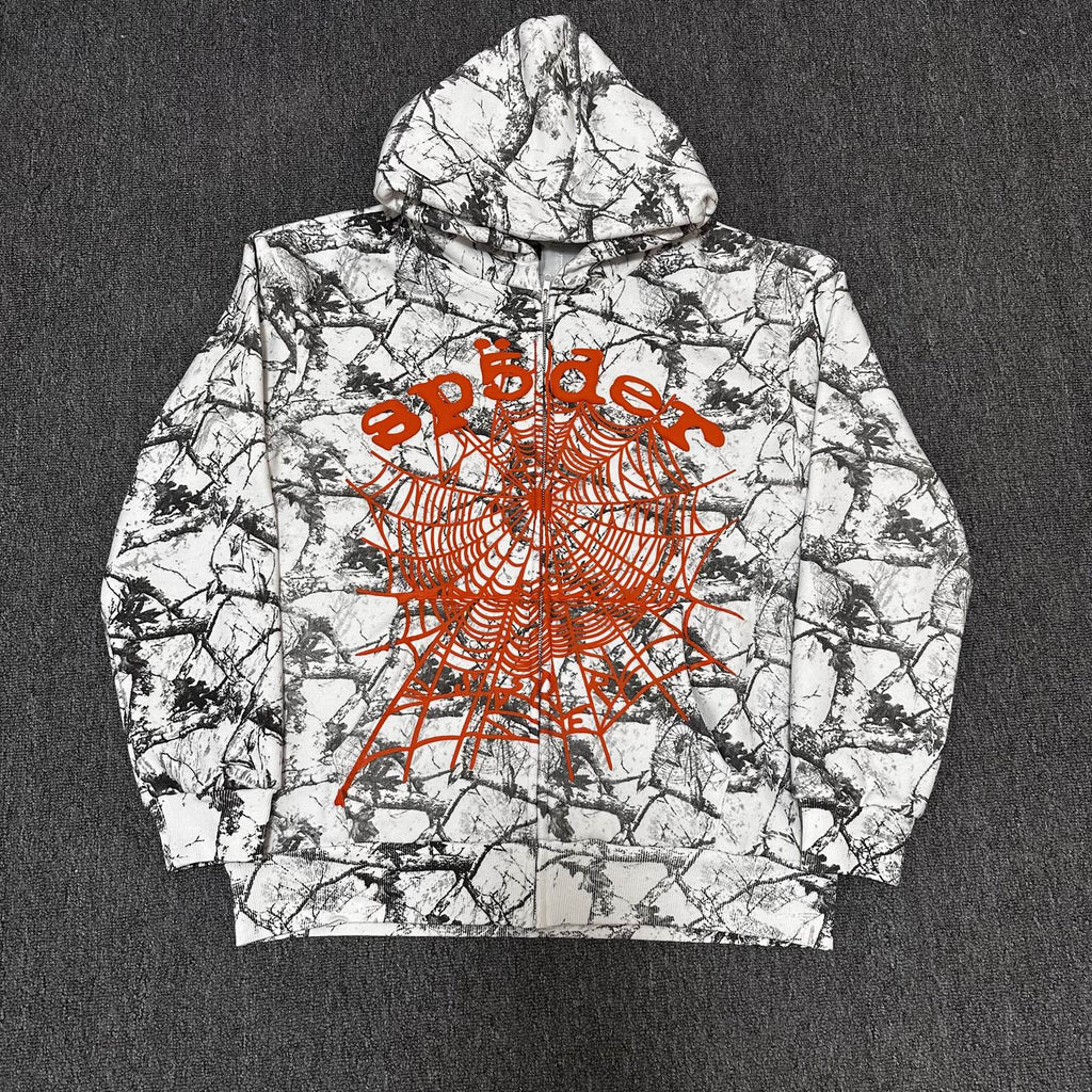 Sp5der Camo Spider Graphic Hoodie & Shorts Set ¡ª front
