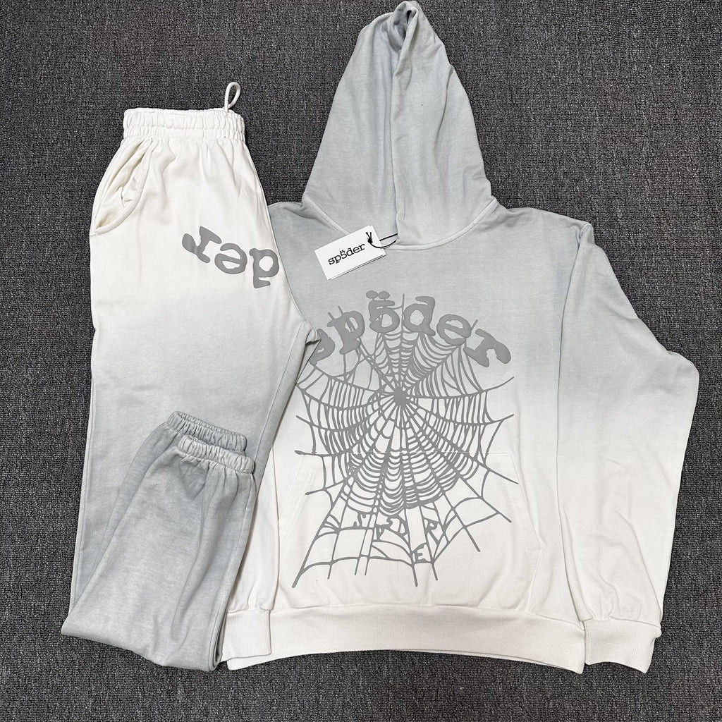 Sp5der Gradient Spider-Web Hoodie & Sweatpants Set ¡ª context