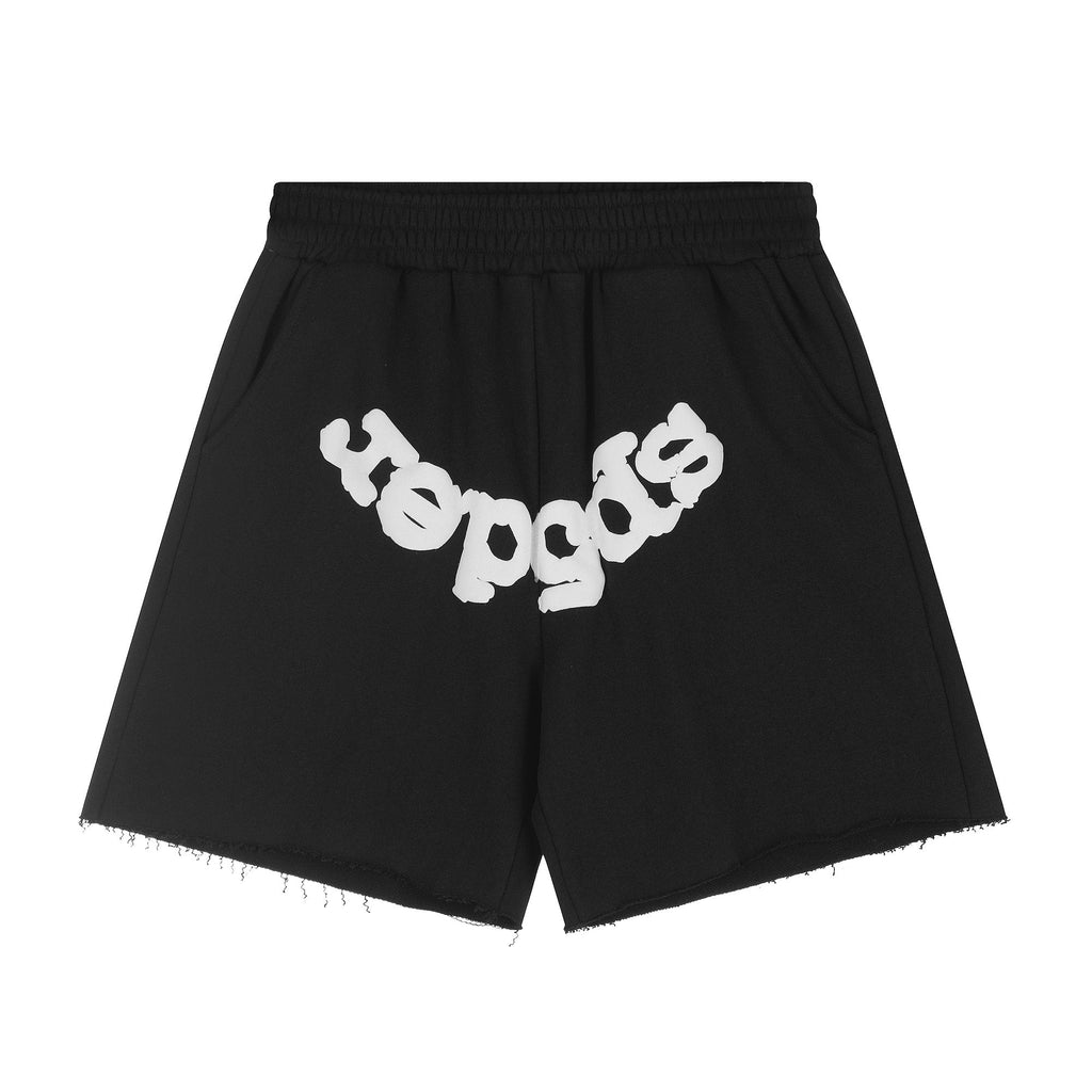 Sp5der Black Graphic Shorts ¡ª hero