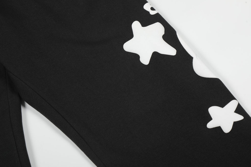 Sp5der Black Graphic Hoodie & Jogger Matching Set ¡ª detail