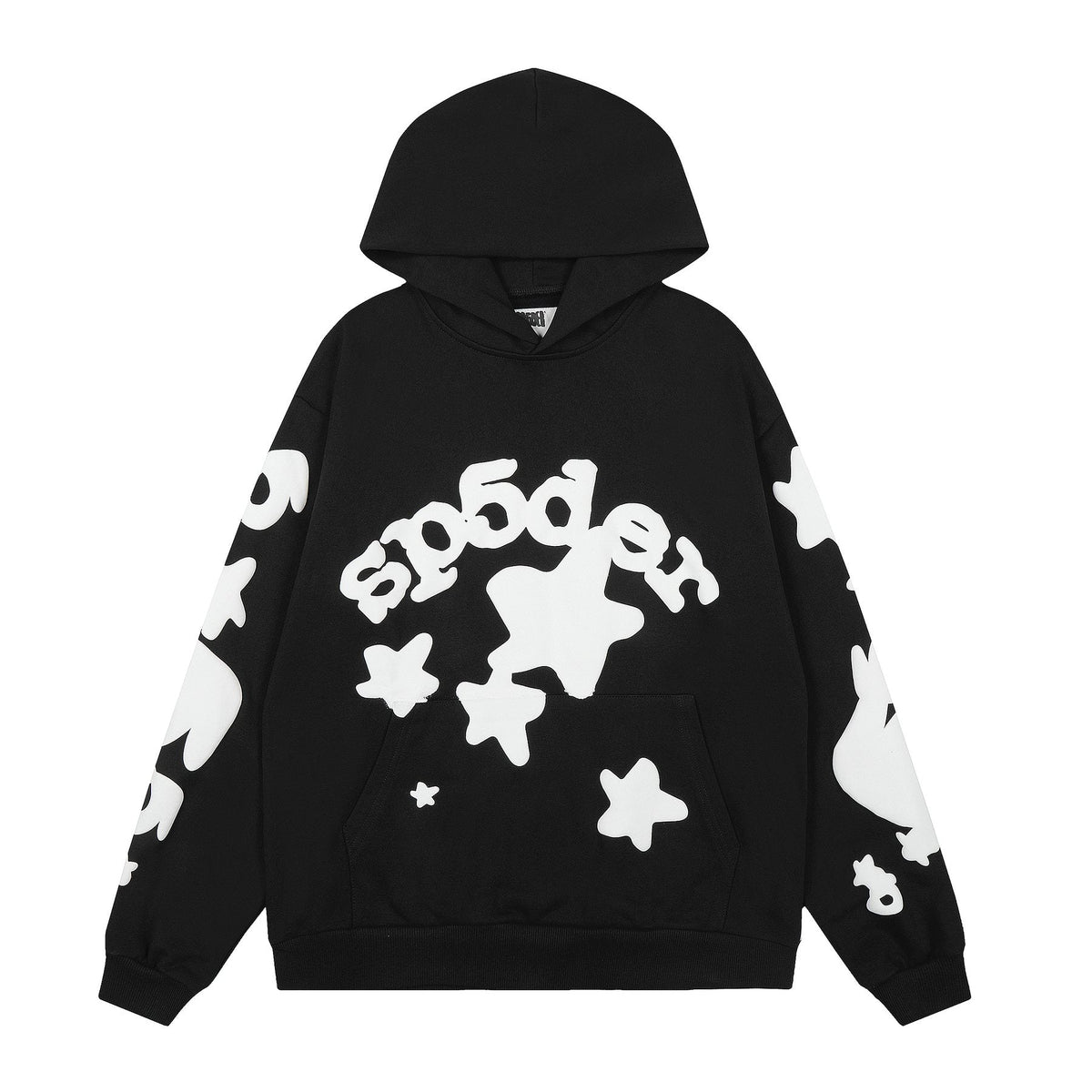 Sp5der Black Graphic Hoodie & Jogger Matching Set ¡ª front