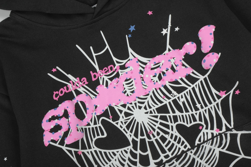 Sp5der Spider-Web Graphic Hoodie & Jogger Matching Set ¡ª detail
