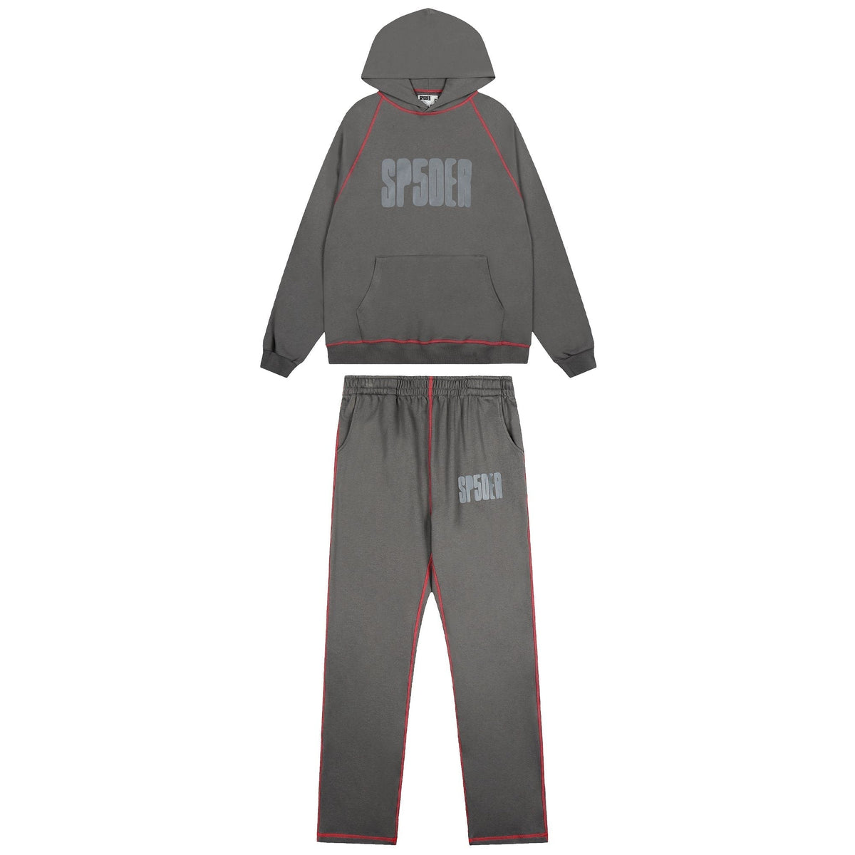 Sp5der Charcoal Gray Hoodie & Sweatpants Matching Set ¡ª hero
