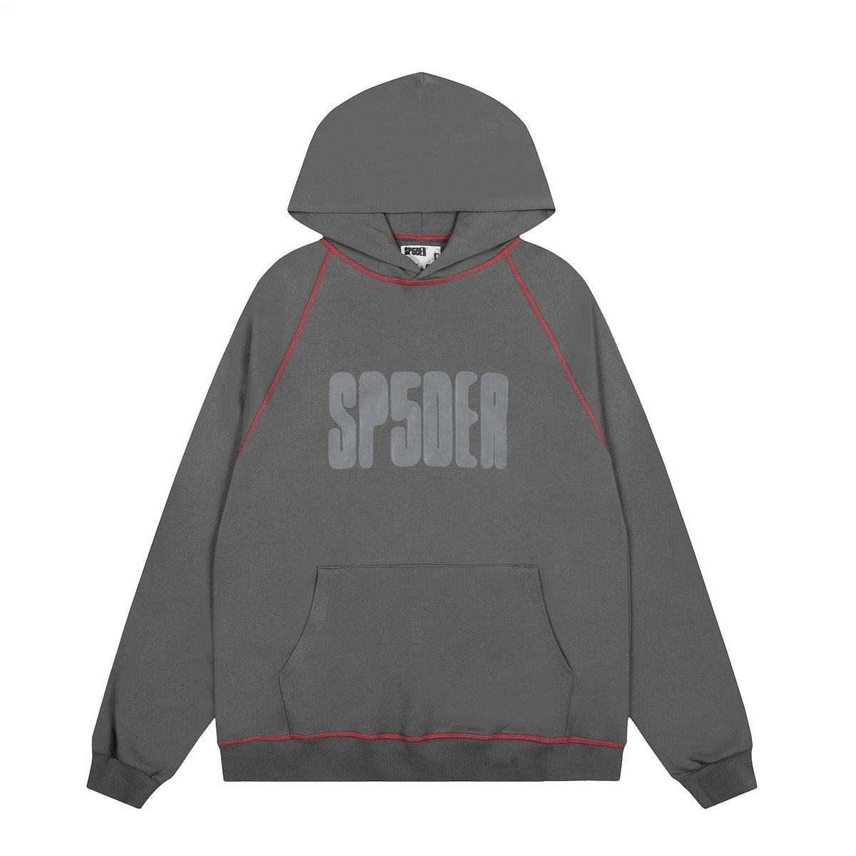 Sp5der Charcoal Gray Hoodie & Sweatpants Matching Set ¡ª front